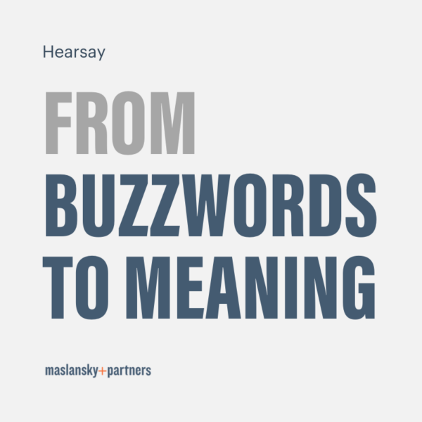 from buzzwords to meaning